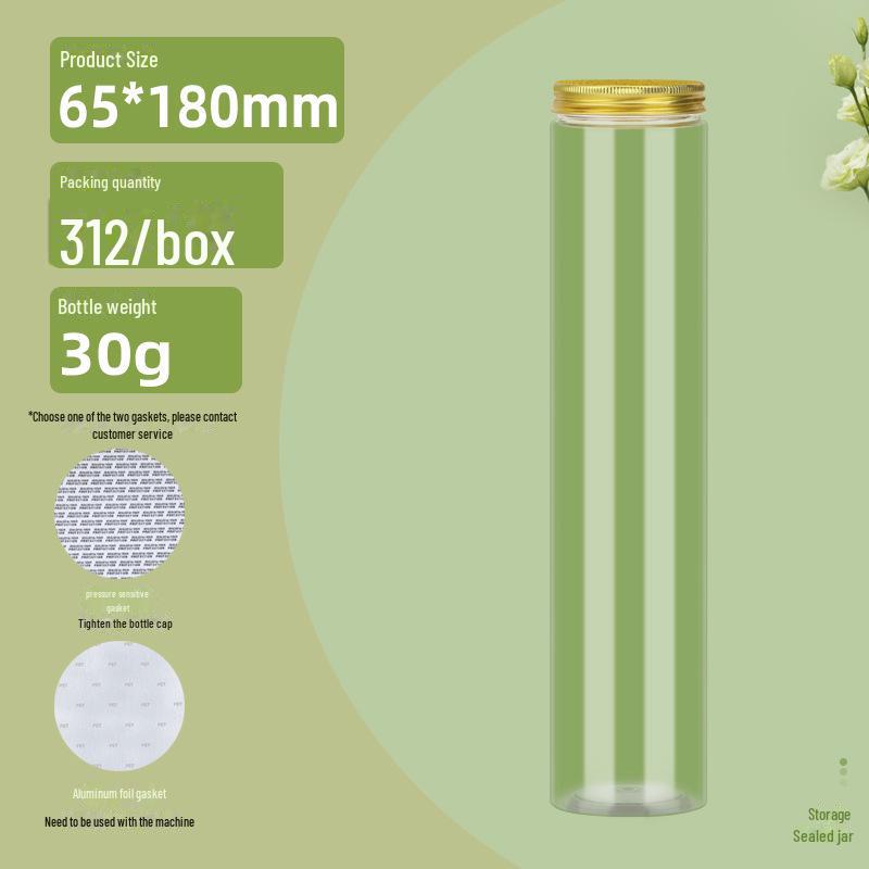 Großes transparentes Getreidevorratsglas – 65 mm Durchmesser, feuchtigkeitsbeständiger, versiegelter Kunststoffbehälter