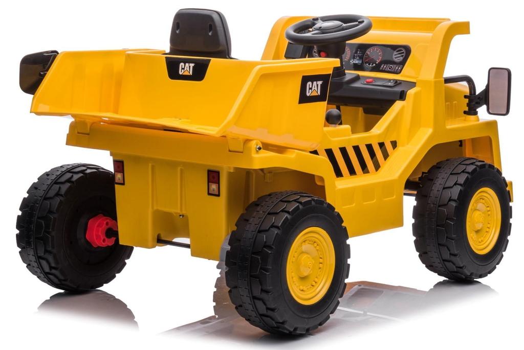 Battery Powered Ride-On Toy Tipper Electric Drive Cat Yellow Sun Baby
