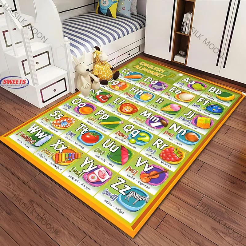 Tapetes de Brincar para Crianças para o Chão Tapetes Extra Grandes Coleção Hora de Brincar ABC, Números, Animais Tapetes Educativos para Sala de Brincar
