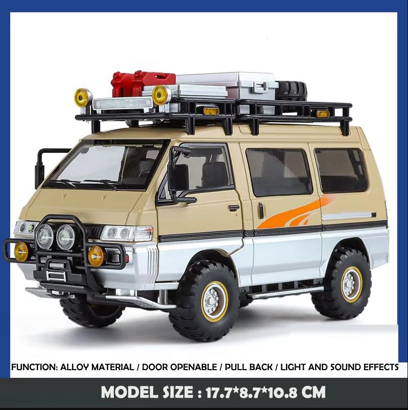 

Simulation 1/24 Mitsubishi Delica Alloy Off-road Vehicle Model Diecast Toy Vehicle Children Boy Birthday Gift Miniature Voiture жовтий