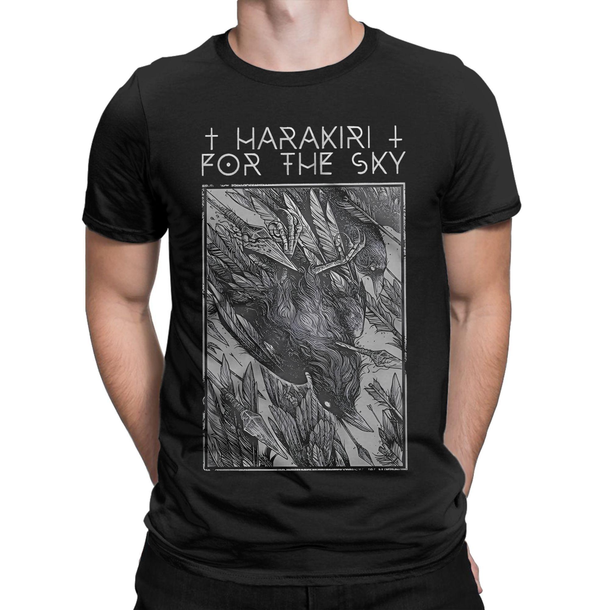 

Funny Harakiri For The Sky Falling Bird T-Shirt Men O Neck Cotton T Shirts Band Short Sleeve Tee Shirt New Arrival Clothing 4XL