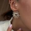 Sun Rhinestone Stud Earrings Zircon Heart Earring Aesthetic Star Earrings  Party Favors