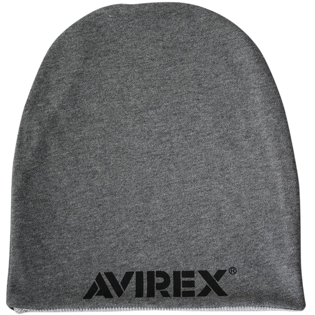AVIREX Свитшот Военная вязаная шапка с вафельным узором Свободный крой Мужская (JP, Алфавит, Размер, Серый) серый