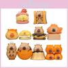 Ornaments Resin Capybara With Pudding Donuts And Sandwiches Design For Gift