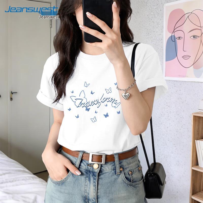 Jeanswest Women's Butterfly Print Cotton T-Shirt