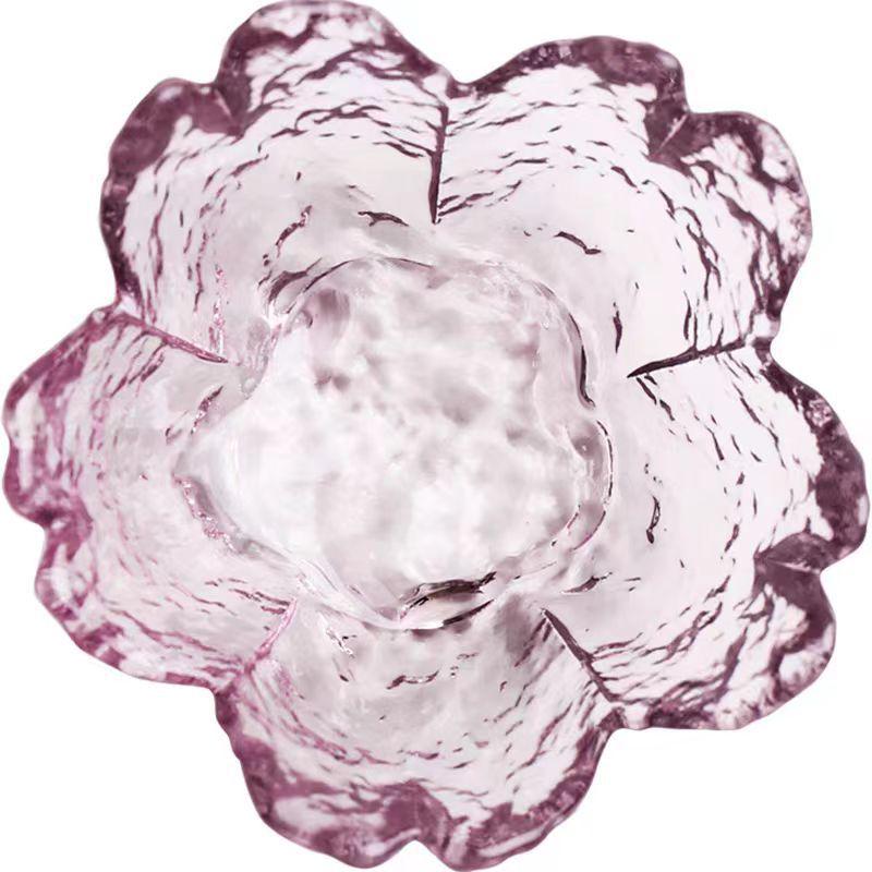 Luxurious Gold Rim Glass Salad & Fruit Bowl - Elegant Japanese Tableware & Decorative Piece for Home Use.