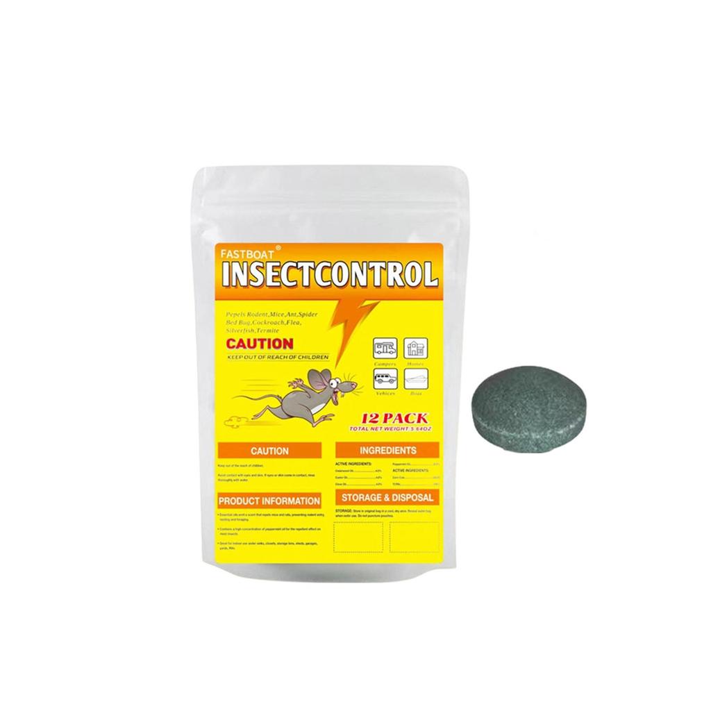 Natural Plant-Based Rodent Repellent Pellets 12 Pack Eco-Friendly Pest Control Solution for Indoor and Outdoor Use Safe for Pets and Family