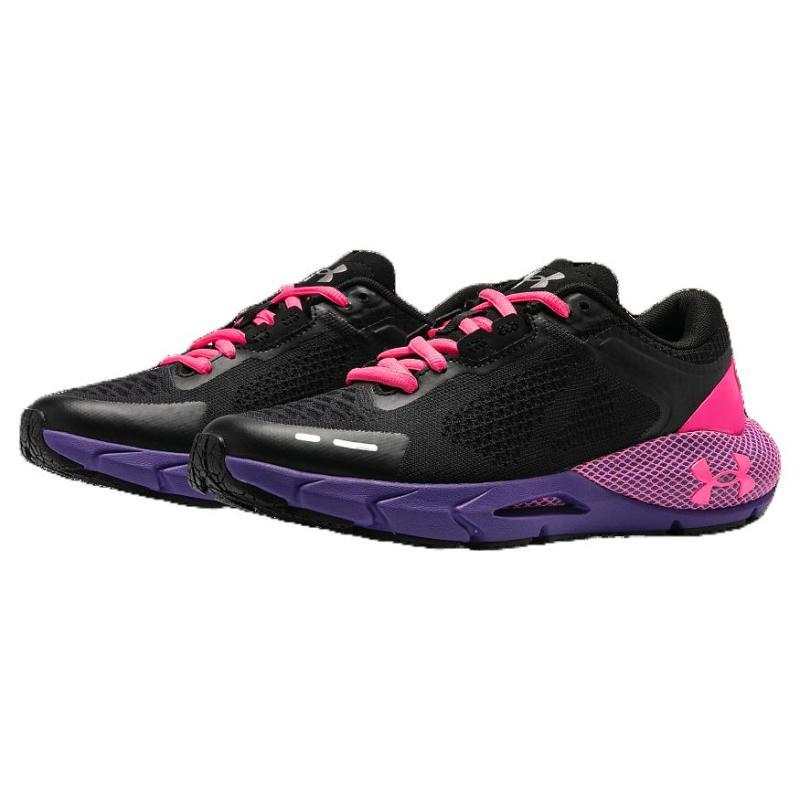 Under Armour HOVR Phantom Wear Resistant And Lightweight Low Top Running Shoes Women's Black Pink Sneakers 3028447-002