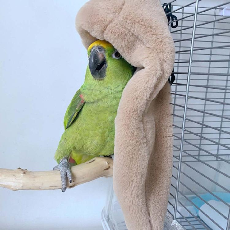 Warm Bird Perch Cover Cave Shed Small Pet Warm Hut Cage Tent for Cockatiels