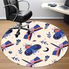 1pc Butterfly Night Office Round Rug, Non-slip, Soft and Durable Office Rug for Interior Decoration, Perfect for Office, Beautiful Decoration Yy260324