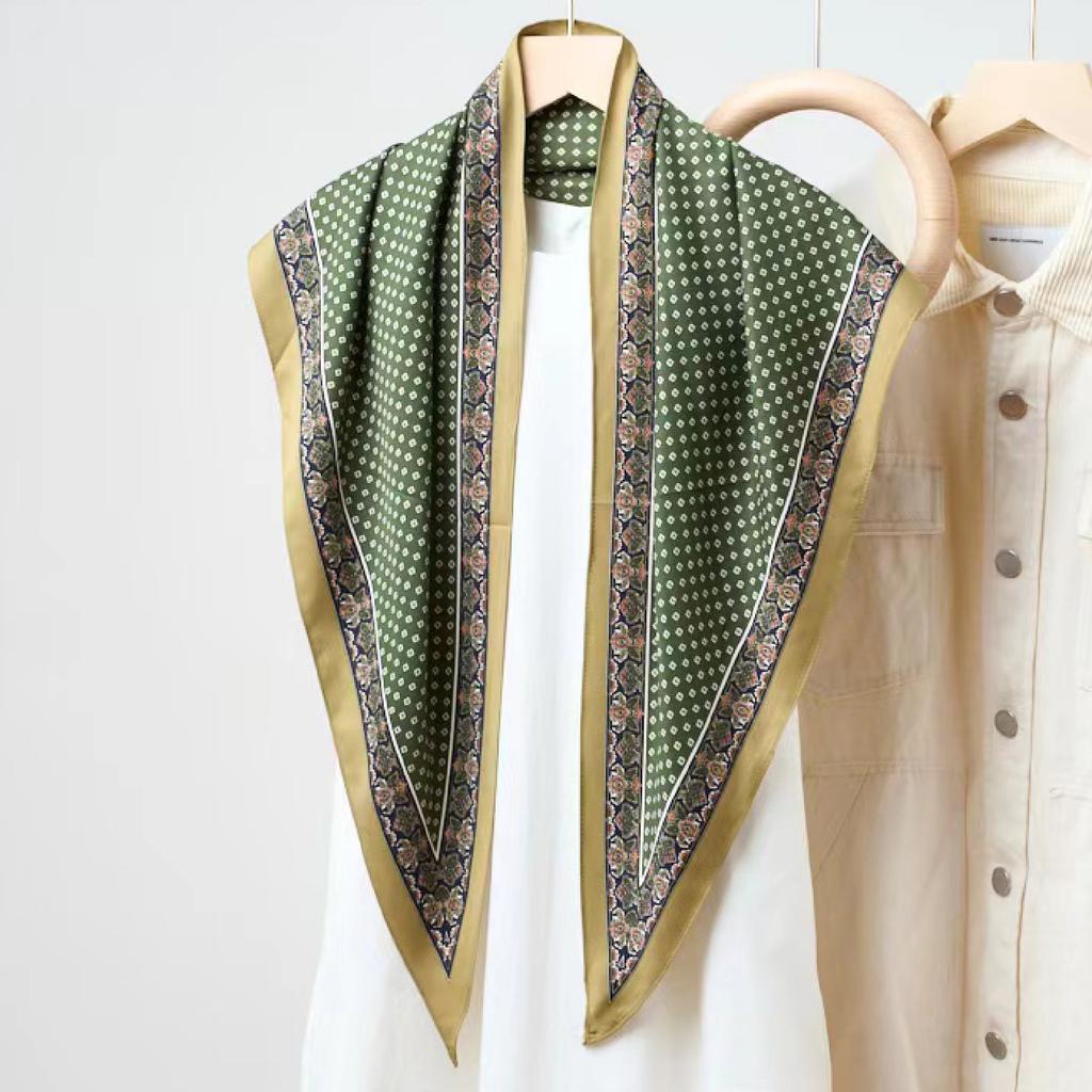 Waist Accessories Triangle Silk Scarf Waist Seal Women'S Decoration With Dress Waist Belt Accessories Scarf Vintage Polka Dots