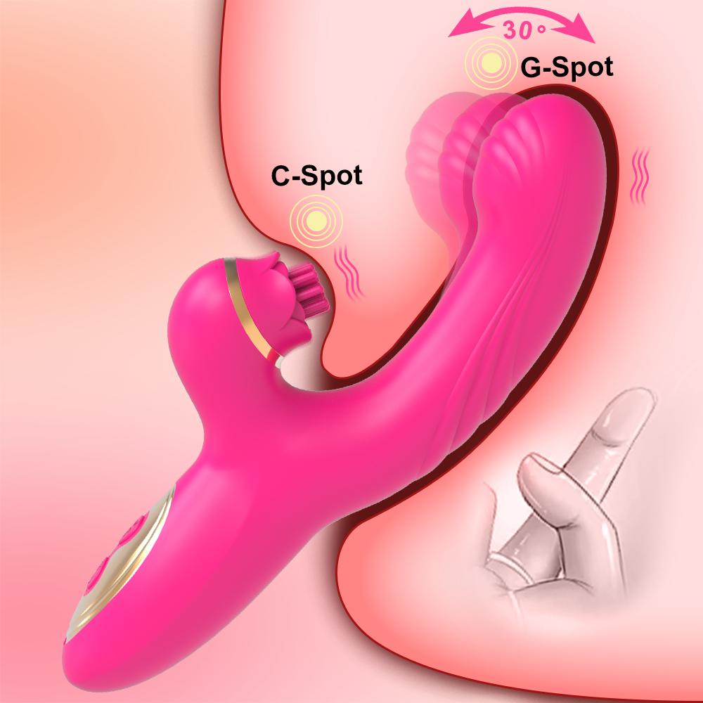Růžový sexuálně motivovaný vibrátor pro samice králíka pro vaginální ženy Výkonný stimulátor klitorisu bodu G