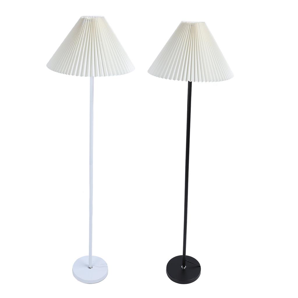 Modern Floor Lamp Multipurpose Stylish Minimalist Fabric Round Lamp Shade Standing Lamp for Living R