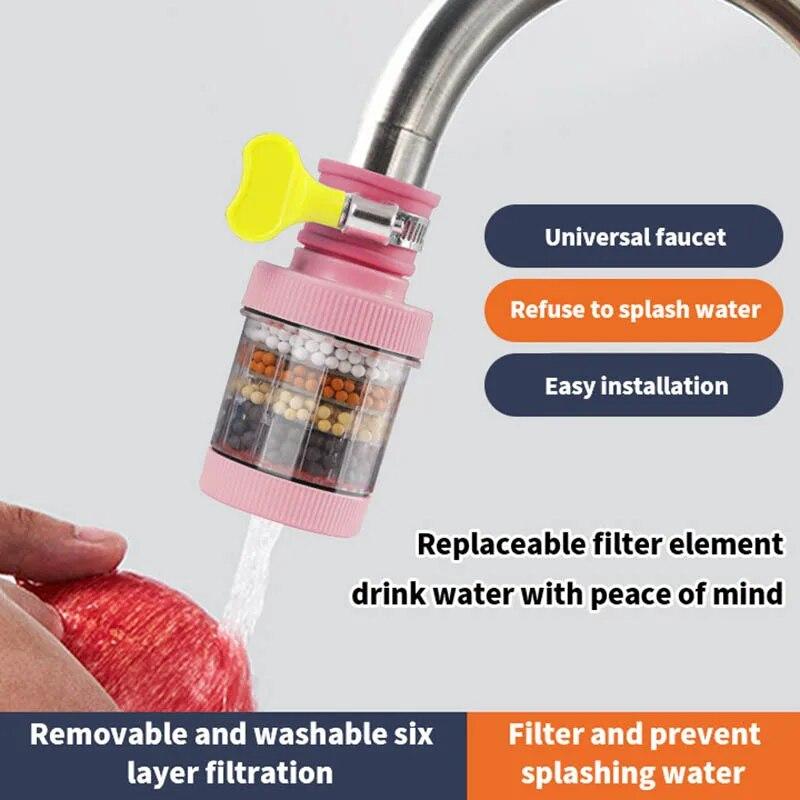 Filtro per Rubinetto Acqua Domestico Cucina Casa Rubinetto Mini Rubinetto Acqua Pulita Purificatore Filtro Cartuccia Filtrante Filtro a Carbone
