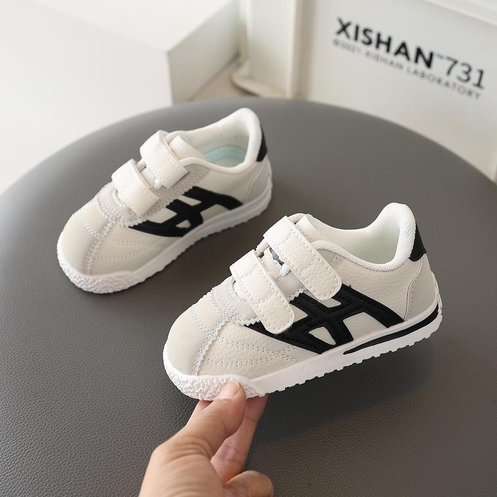 Kids' Stylish Velcro Loafers - Spring/Autumn 2026: Comfy White Shoes for Toddler Girls & Boys