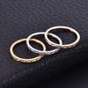 Korean Style Ring Women 1.5mm Thin Titanium Steel Gold Plated Geometric Jewelry Pinky Gift for Her Free Shipping