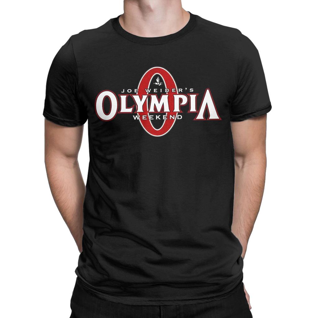 Olympia Joe Weider Tričko Plážové Módní Trička Pánské Bavlna Kulatý Výstřih 4XL 5XL 6XL Trička Krátký Rukáv Y2K Základní Tričko