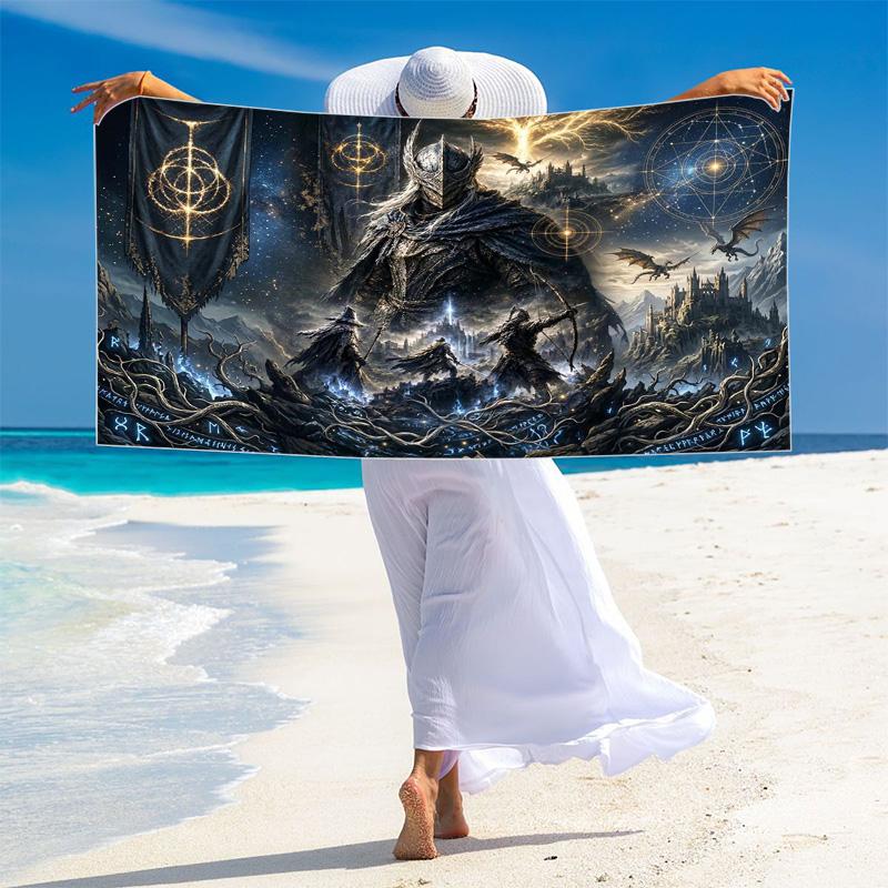 Class Game Print Beach Towel, Large Soft Quick Dry Towel for Beach Camping Swimming