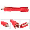 Multifunction Water Pipe Spanner Sink Faucet Socket Wrench Plumbing Tools for Home Use Red