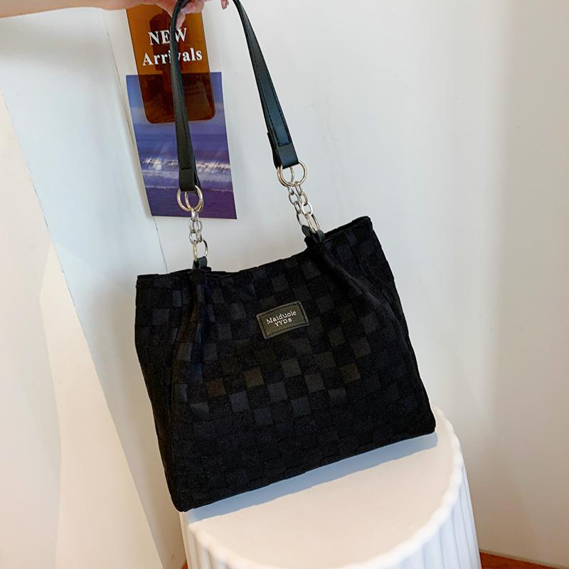 Women'S Canvas Casual Baguette Large Capacity Shoulder Tote Bag Satchel Bag