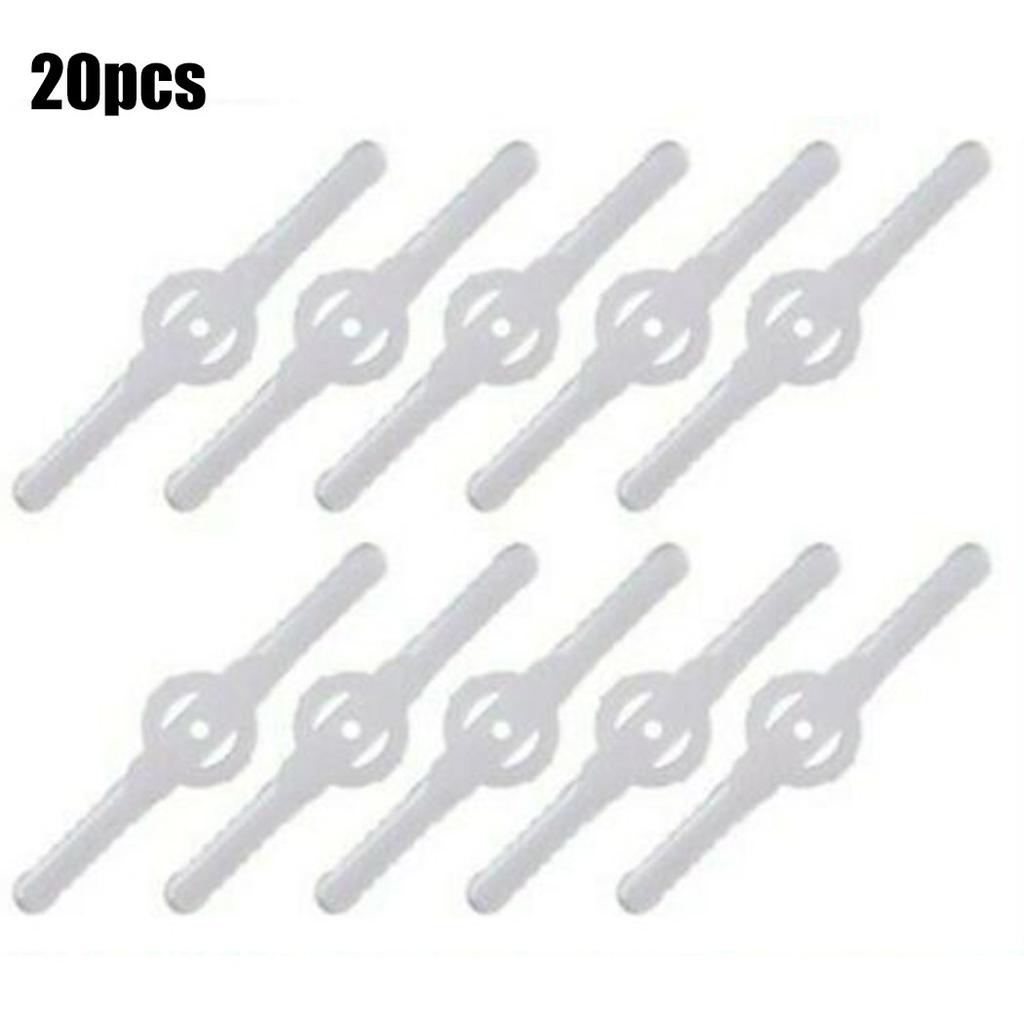 20PCS Plastic Cutter Blades Lawn Mower Blades For Garden Electric Cordless Grass Trimmer Tool Replacement Parts
