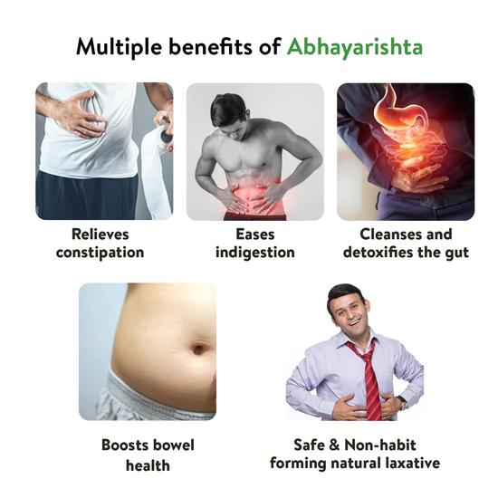 Kerala Ayurveda Abhayarishta 450ml | Bowel Wellness | Aids In Detoxification |Natural Laxative | Colon Cleanser | Gut Health | 100% Ayurvedic