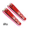 Sevenstar Premium Red Large Nail Clippers 2/4/6 Pieces Set Made In Korea