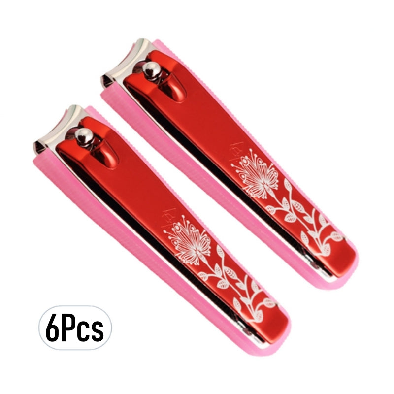 Sevenstar Premium Red Large Nail Clippers 2/4/6 Pieces Set Made In Korea