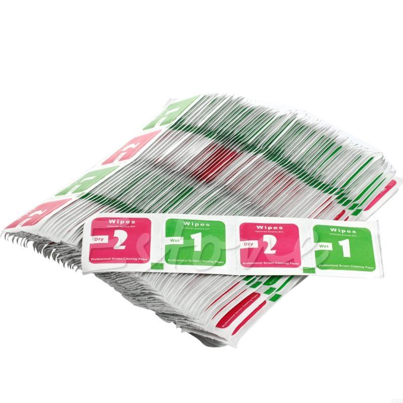 

A0KB Phone LCD Screen Cleaning Paper 50pcs/set Dry Wet Home Bedroom Living Room Use синий