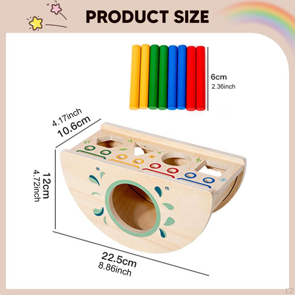 Color Shape Sorter Toys Learning Toy Developmental Wood Box Drop Busy for Children