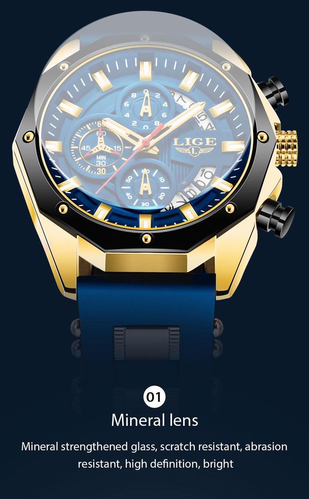 LIGE Multi-function Waterproof Sports Watch