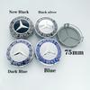 XTRL1 4Pcs-75mm New Black Wheel Center Cap Logo Hub Cover Badge Emblem For AMG Mercedes Benz W205 W204 W202 W210 Car Accessorie