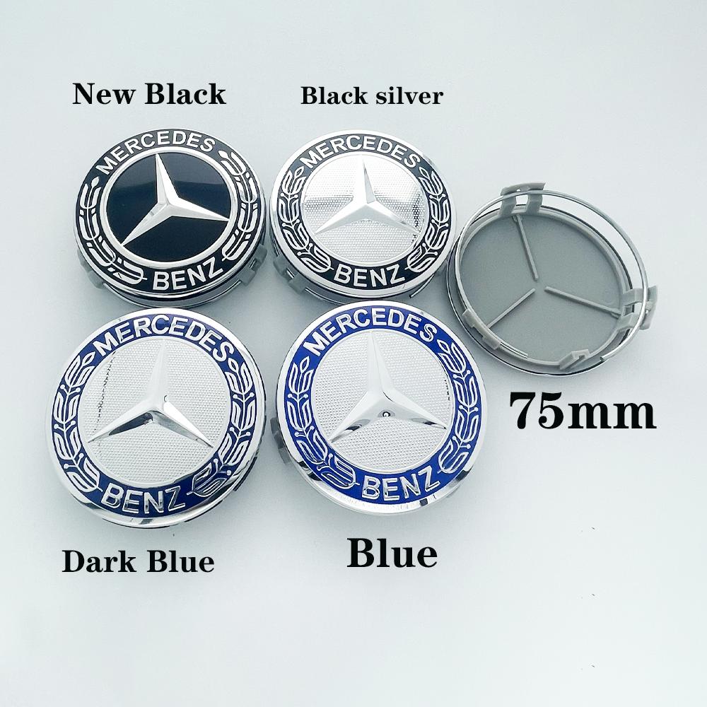 XTRL1 4Pcs-75mm New Black Wheel Center Cap Logo Hub Cover Badge Emblem For AMG Mercedes Benz W205 W204 W202 W210 Car Accessorie