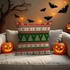 Nordic Halloween Gift Cushion Cover Halloween Rustic Throw Pillow Covers, Cute Ghost Pumpkin Maple Leaf Cushion Covers