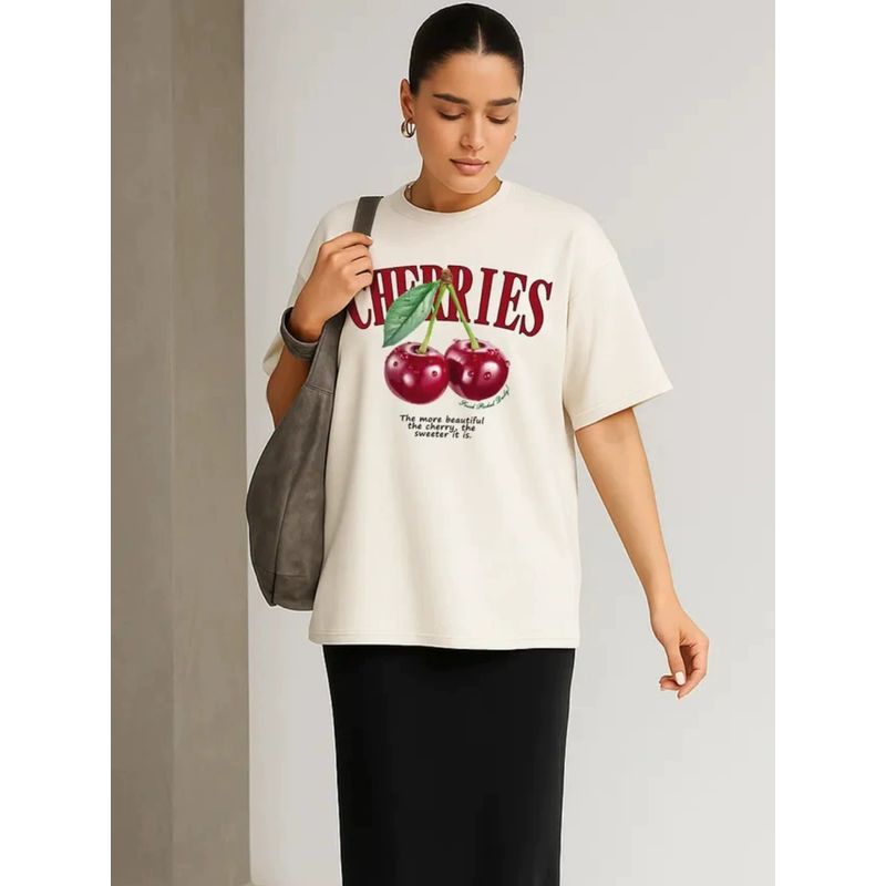 New Letter Printed T-Shirt Fashion Wind New Fashion Casual Loose round Neck Print T-shirt