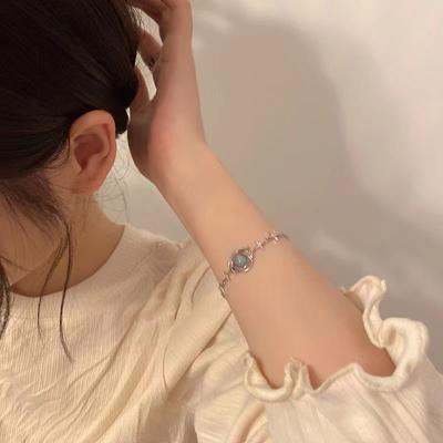 Personalized Sweet Artistic Temperament Chain Bracelet Adjustable Opal Planet Women'S Bracelet