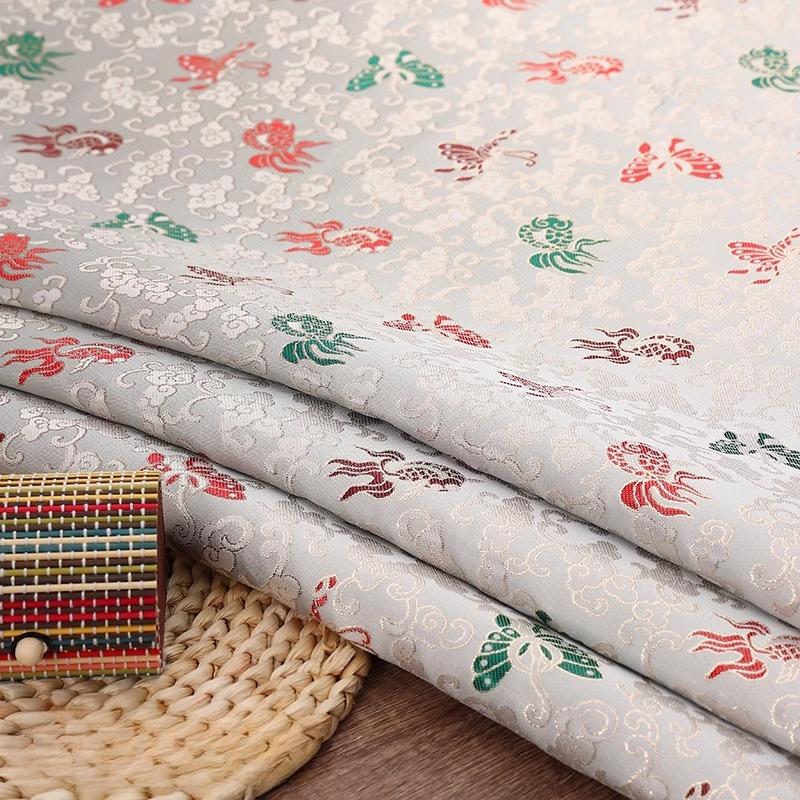 Brocade Jacquard Fabric Satin Children's Clothing Hanfu Clothing Apparel Sewing Fabric Wholesale Cloth Meters Diy Material