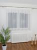 Ready-made curtain 300x150 cm - voile and mesh, 3D roses, gathering tape, white