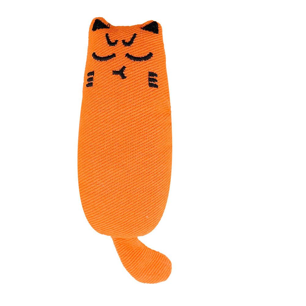 

Cat Toy with Mint Inside - Cute Design, Durable Chew Toy for Kittens/Cats,Teething(Molar) Aid, оранжевый