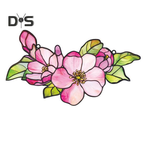 Flower Hanging Decoration Wall Art Window Hanging Ornament Double-Sided Floral Sun Catcher Gift for Nature Lovers