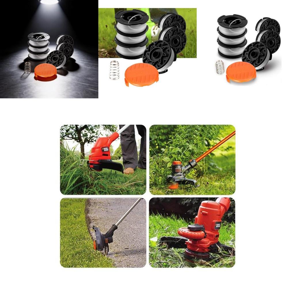 Black Decker A6481 Ersatz-Nylonsspule für Rasentrimmer mit Feder und Abdeckung