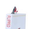 Creative 3D Great White Shark Bookmark- Durable Plastic, Black with Red Teeth Detail, Student Stationery Gift for School Opening
