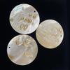 3Pcs/Pack Large Blister Pearl Shell Discs 50x50mm Single Hole Round Mother Of Pearl Charms For DIY Statement Earrings Pendant Ocean Jewelry Making