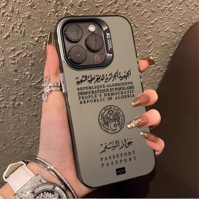 Algeria Passport Case for Samsung Galaxy S25 Ultra S24 S23 Plus S22 S21 FE A56 A36 A26 5G A16 A06 4G Note 20 Matte Hard PC Cover