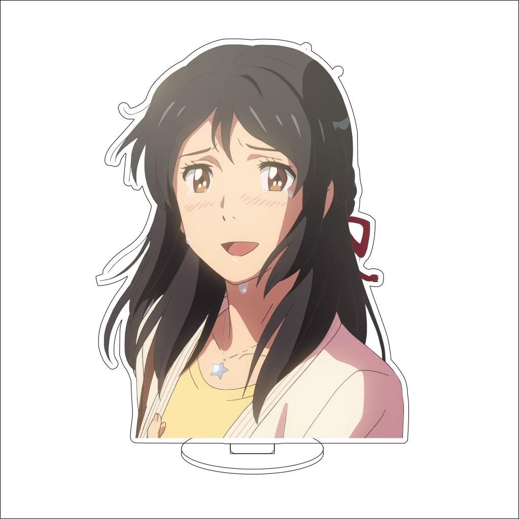 16CM Anime Your Name Cosplay Acrylic Stand Ornaments Okudera Miki Natori Sayaka Tachibana Taki Figure Stand Halloween Gifts