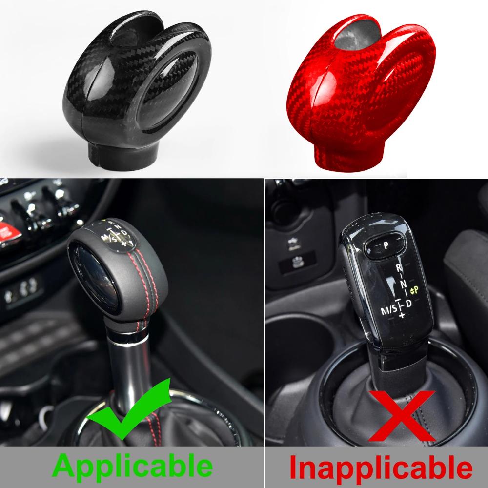 For Mini Cooper F54 F55 F56 F57 F60 Countryman Carbon Fiber Stickers Interior Trim Car Gear Shift Knob Cover