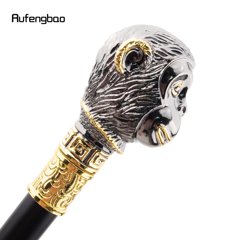 Golden Black Monkey Animal Fashion Walking Stick Decorative Cospaly Vintage Party Fashionable Walking Cane Crosier 92cm