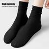 3 Pairs Ice Silk Breathable Socks Summer Ultra Thin Crew Socks Mid-tube Candy Color Pile Socks Casual Rolled Edge Ankle Socks