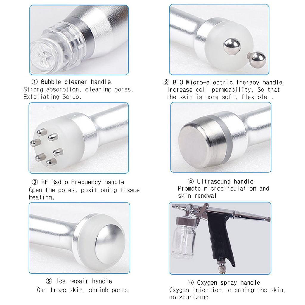 26W AC110V-220V 50HZ-60HZ Hydra Dermabrasion Aqua Peel Clean Facial Skin Care BIO Light RF Face Beauty Machine 6 in 1