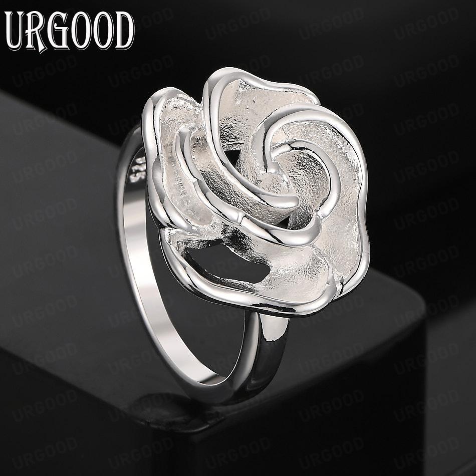 Ασήμι Στερλίνα 925 Νυφικά Κοσμήματα Δαχτυλίδι Λουλούδι